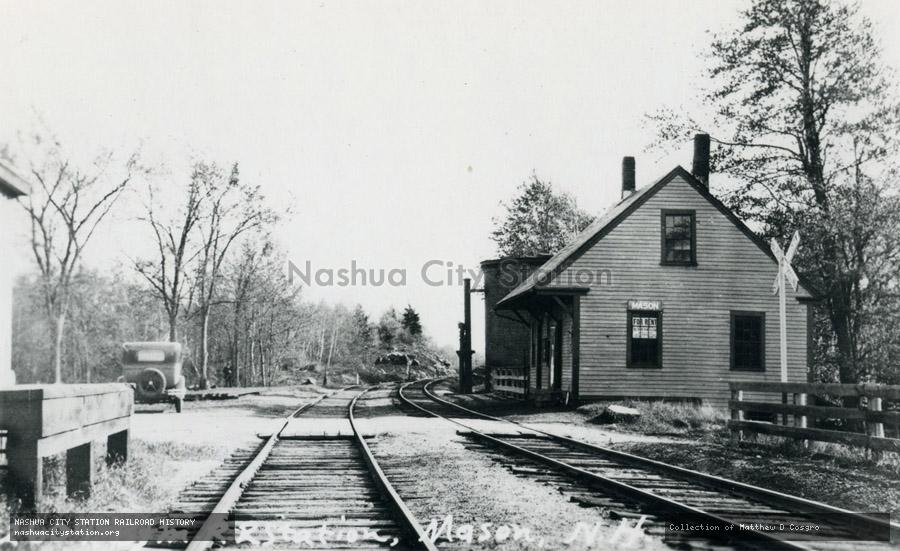 Postcard: Boston & Maine Railroad Station, Mason, N.H.